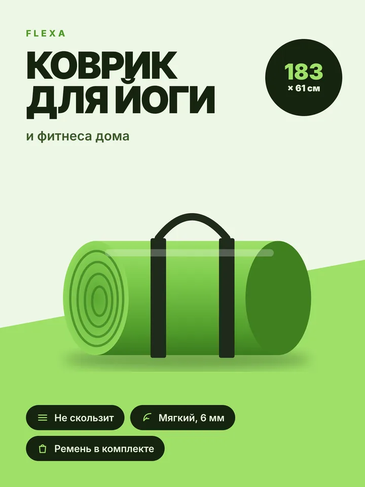Обложка карточки коврика для йоги